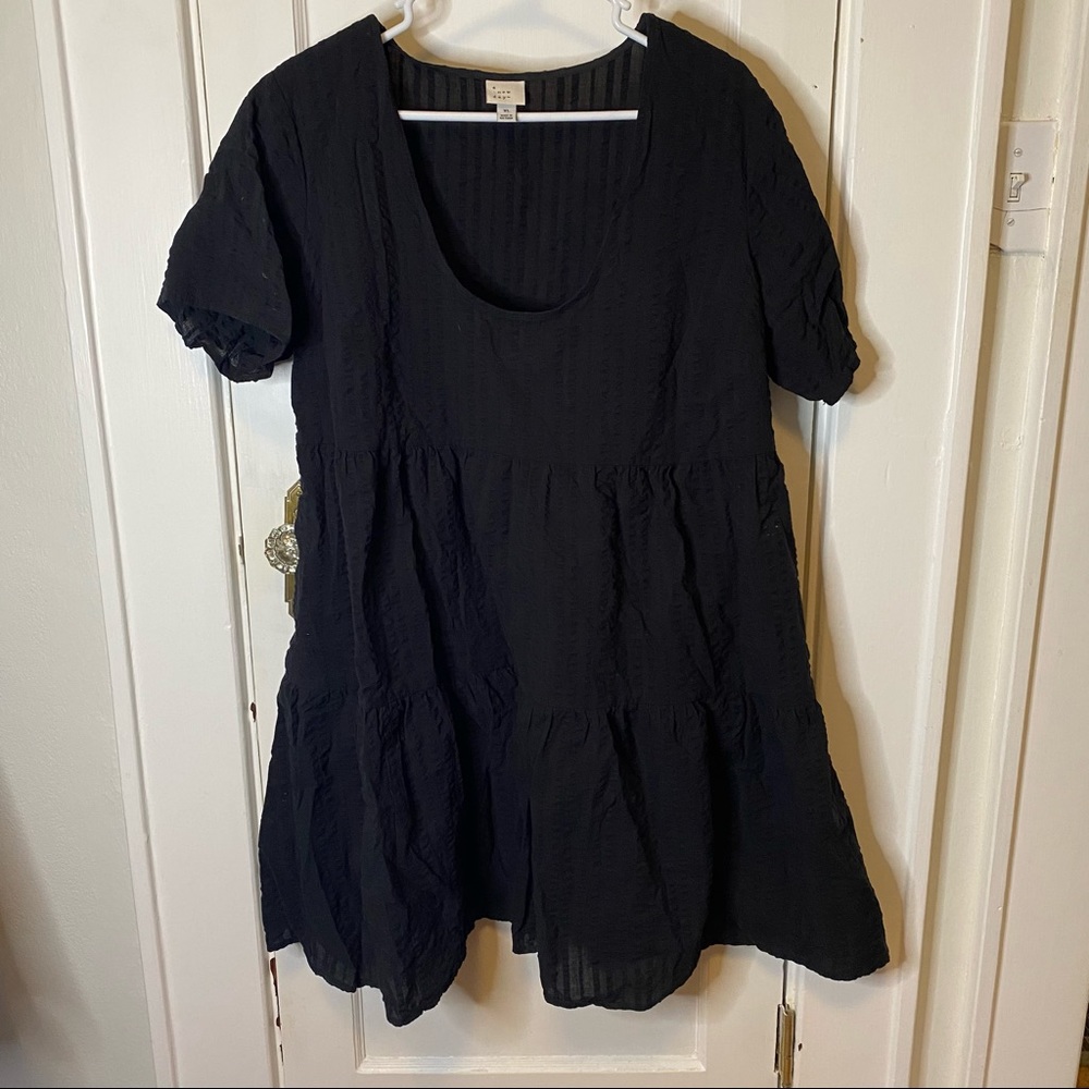 Scoop Neck Baby Doll Dress